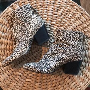 Leopard Calf Hair Booties